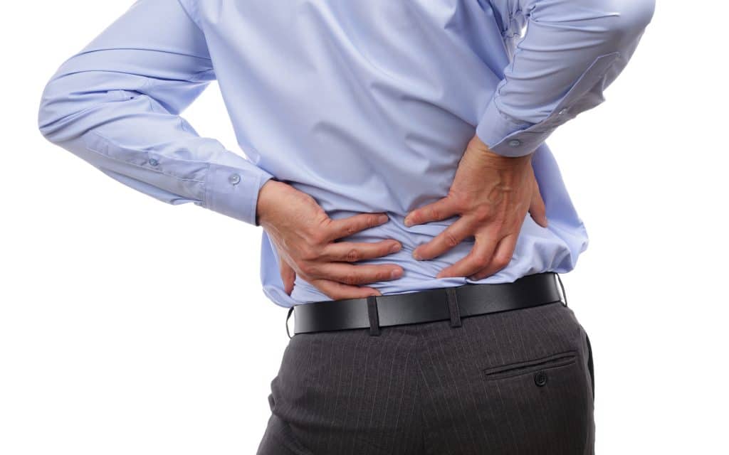 Can back pain be a symptom of lack of drinking water?